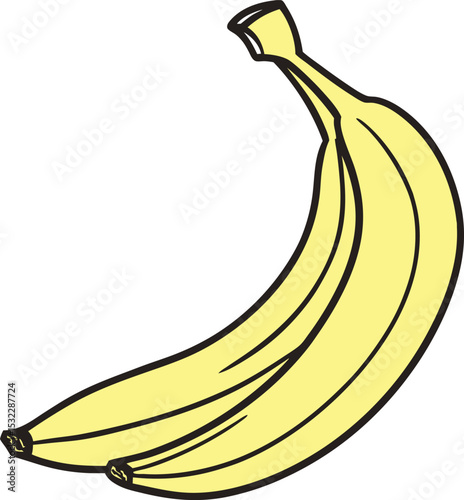 vector illustration of ripe banana