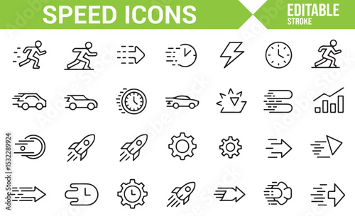 Fast-Moving Objects and Time Icons for Sports and Transportation Use