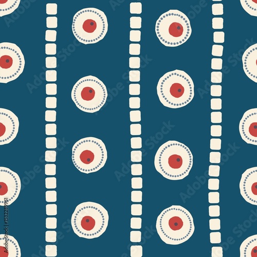 Seamless pattern with decorative elements. Retro style. Hand drawn background. Print. Cloth design, wallpaper.