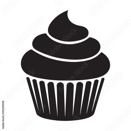 vector illustration of a cupcake