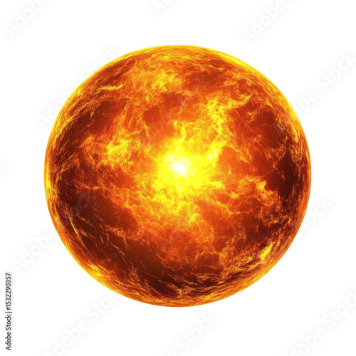 [Transparent Background PNG]Burning Planet Illustration