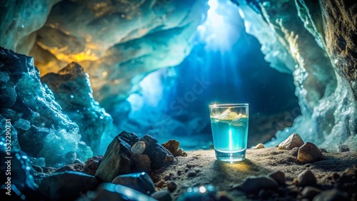Refreshing Drink in Ice Cave