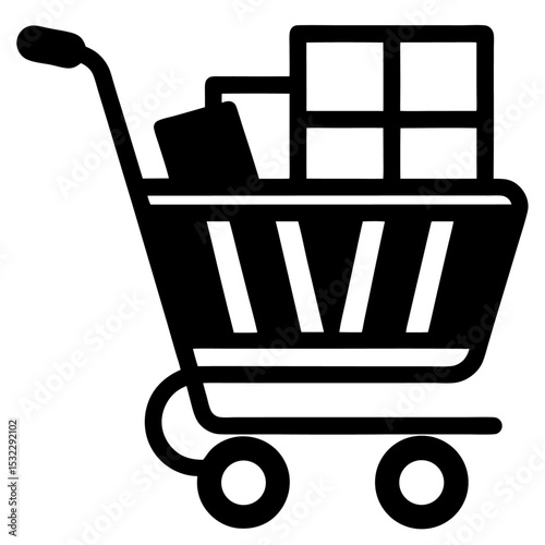 Shopping Cart Icon  A Simple Vector Illustration of Online Shopping and Ecommerce