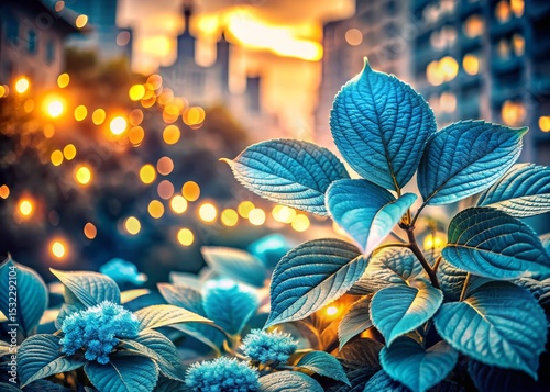 Urban Garden at Sunset