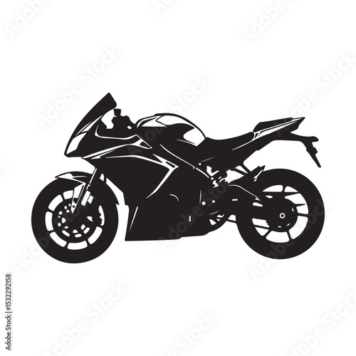 Vector illustration of motorcycle isolated on white background