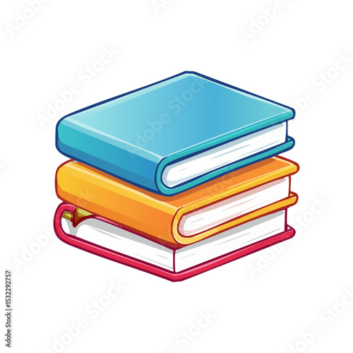 stack of books isolated on white