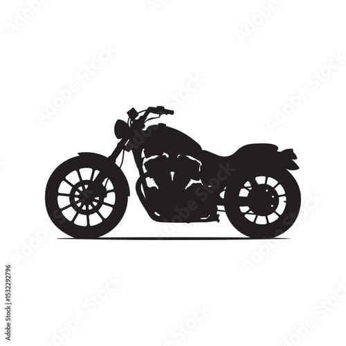 Vector illustration of motorcycle isolated on white background