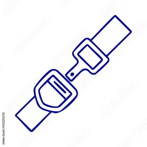 Car safety belt icon. Seat belt icon. Fasten seat belt icon vector illustration.