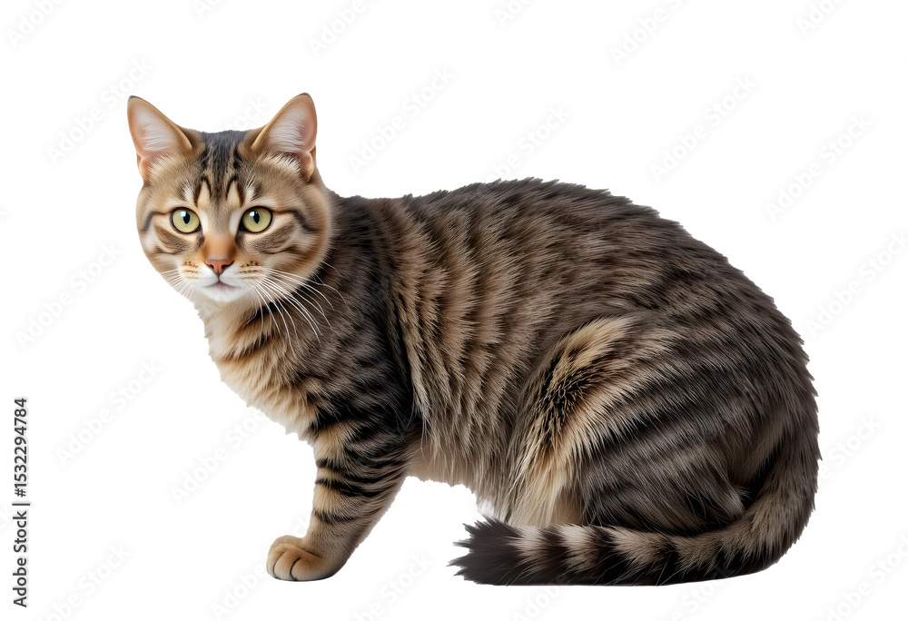 Fototapeta premium High-Resolution Cat Isolated on Transparent Background.