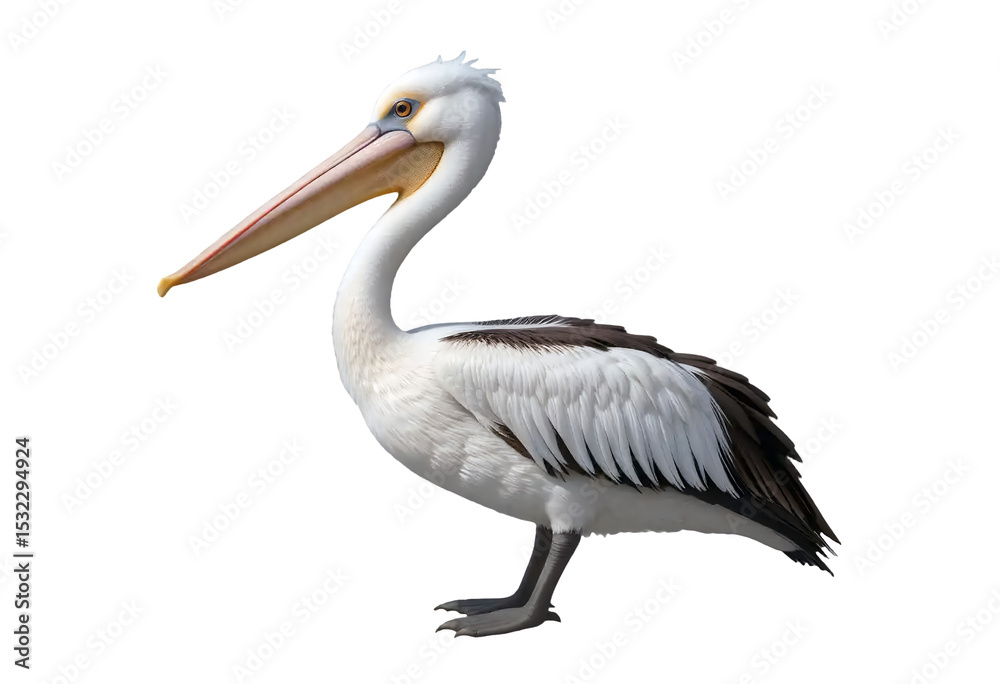 Obraz premium High-Resolution Pelican Isolated on Transparent Background.