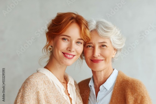 Mother and Daughter Portrait Close Up