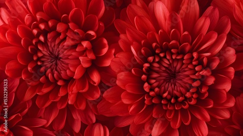 Closeup Red Chrysanthemum Flowers Petals Texture Background
