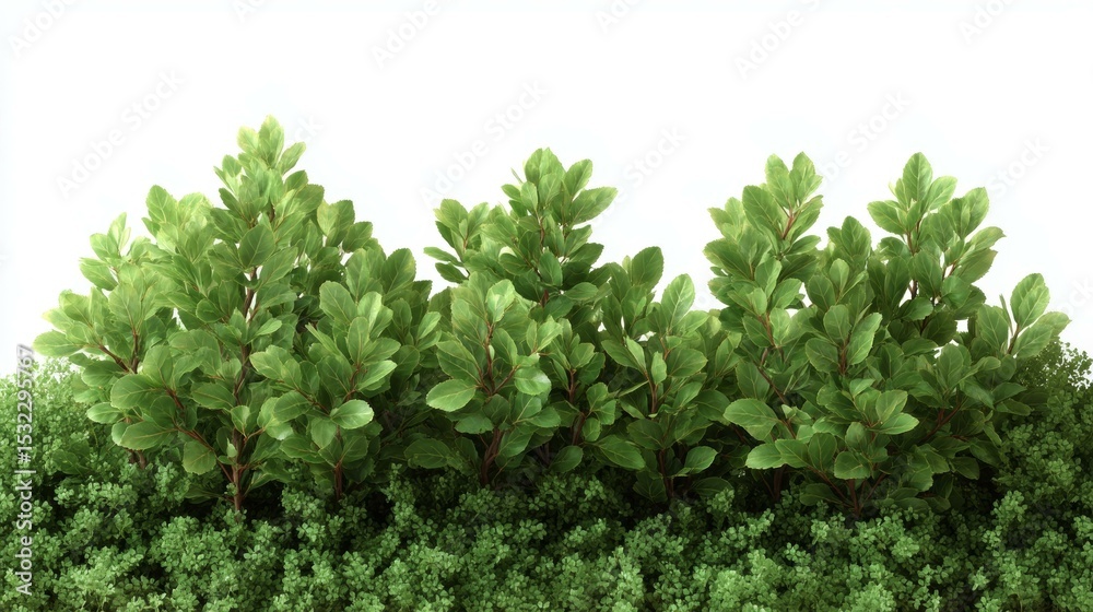 Obraz premium Green Plants Border Illustration