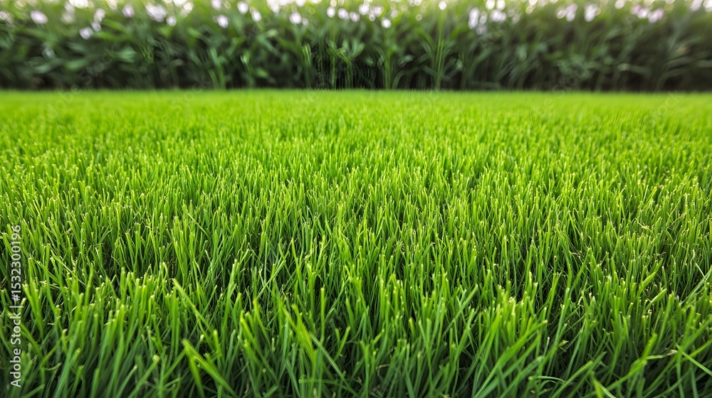 Obraz premium Lush Green Grass Texture Close Up Shot
