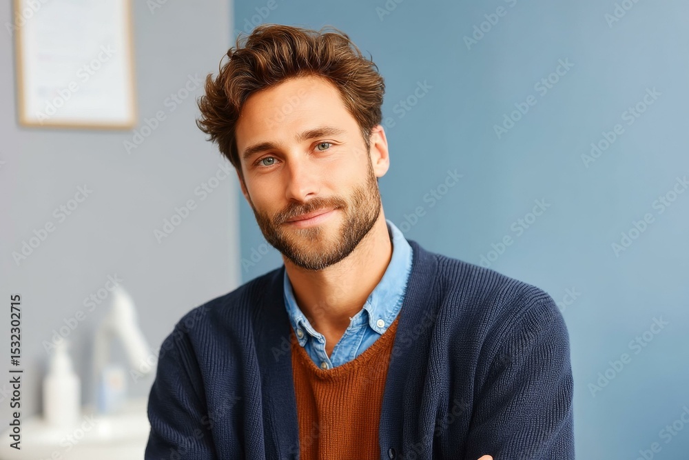 Fototapeta premium Portrait of a Confident Caucasian Man