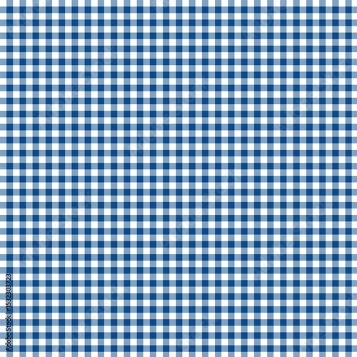Classic Blue and White Gingham Seamless Pattern