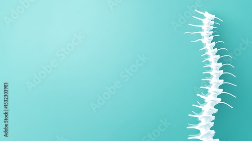 Human Spine Anatomy Detailed Illustration of Vertebrae and Spinal Column