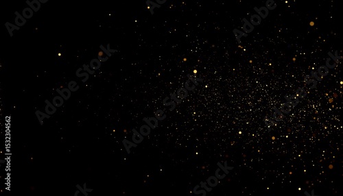 Abstract gold glitter on black