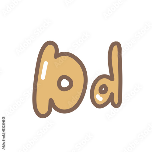 Cute alphabet letter d