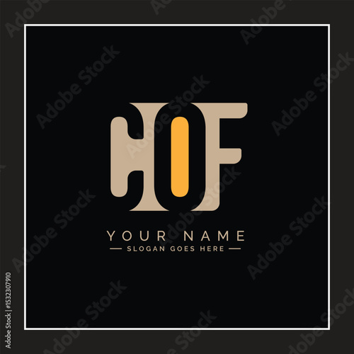 COF Initials Logo - Vector Logo Template for Initial Letters C, O and F