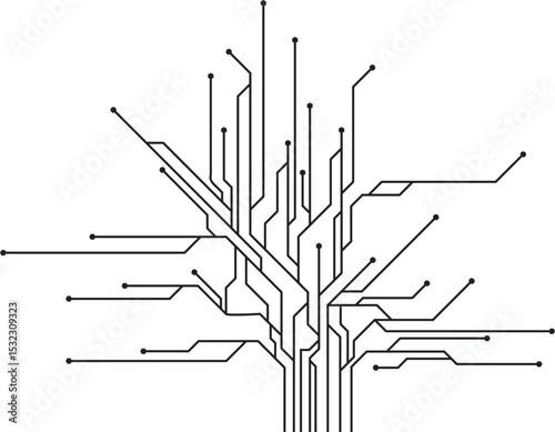Black Circuit Board Design