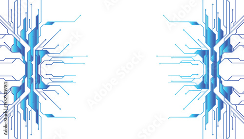 Blue Tech background, Circuit Board Design