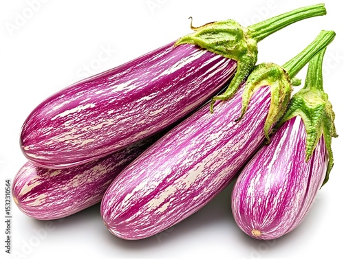Wallpaper Mural Striped Eggplants Fresh Produce Closeup Studio Shot Torontodigital.ca