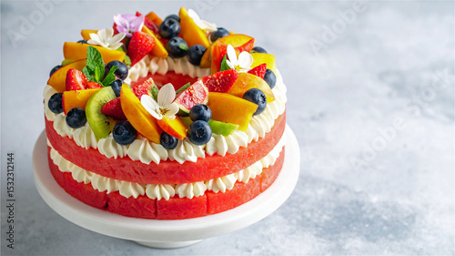 グルテンフリーすいかのケーキ