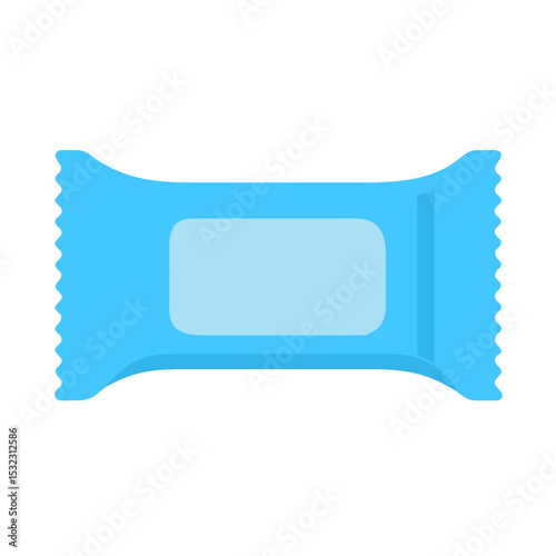Vector illustration of wet wipes pack, isolated on white background