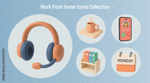Work From Home Icons Collection

