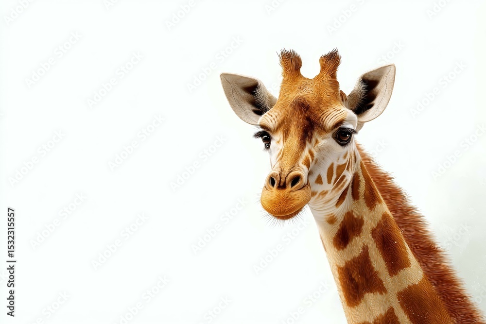 Naklejka premium Close Up Portrait of a Giraffe