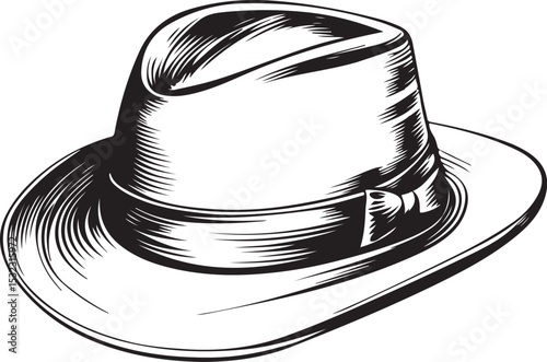 black and white hat