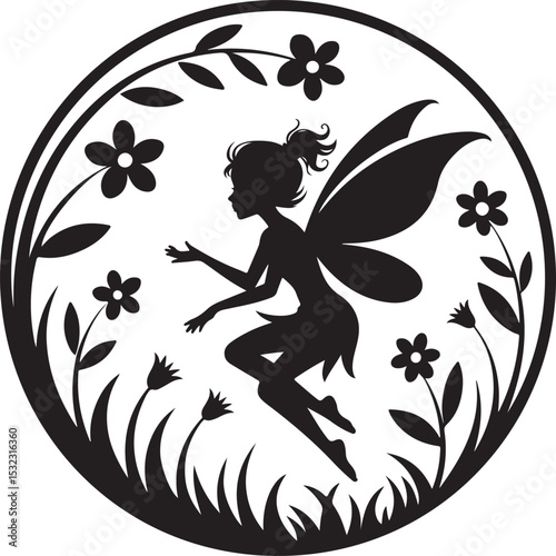 Afro Fairy with Magic Wings Silhouette

Enchanted Afro Fairy in Flight Vector

Elegant Black Fairy Queen Design

Afro Pixie Dust Silhouette Art

Mystical Fairy with Curls Vector