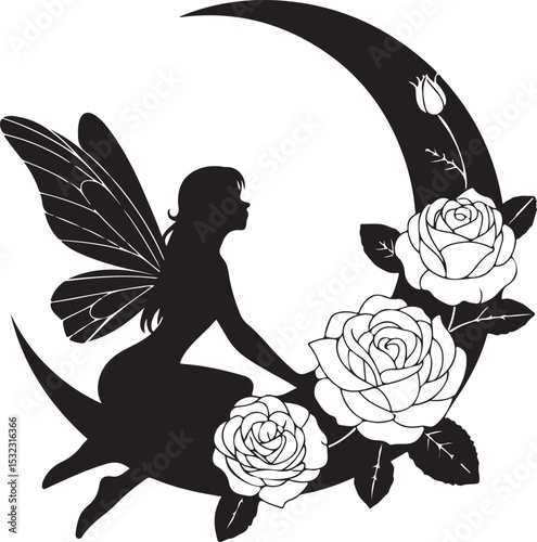 Afro Fairy with Magic Wings Silhouette

Enchanted Afro Fairy in Flight Vector

Elegant Black Fairy Queen Design

Afro Pixie Dust Silhouette Art

Mystical Fairy with Curls Vector