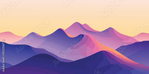 Abstract Mountain Landscape (2)
