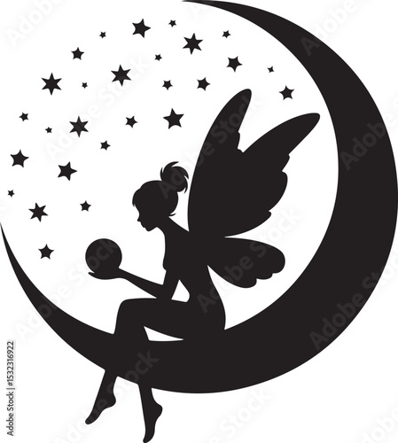 Afro Fairy with Magic Wings Silhouette

Enchanted Afro Fairy in Flight Vector

Elegant Black Fairy Queen Design

Afro Pixie Dust Silhouette Art

Mystical Fairy with Curls Vector
