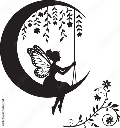 Afro Fairy with Magic Wings Silhouette

Enchanted Afro Fairy in Flight Vector

Elegant Black Fairy Queen Design

Afro Pixie Dust Silhouette Art

Mystical Fairy with Curls Vector