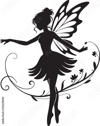 Afro Fairy with Magic Wings Silhouette

Enchanted Afro Fairy in Flight Vector

Elegant Black Fairy Queen Design

Afro Pixie Dust Silhouette Art

Mystical Fairy with Curls Vector