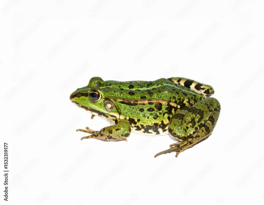 Fototapeta premium Frog over white background, no shadow