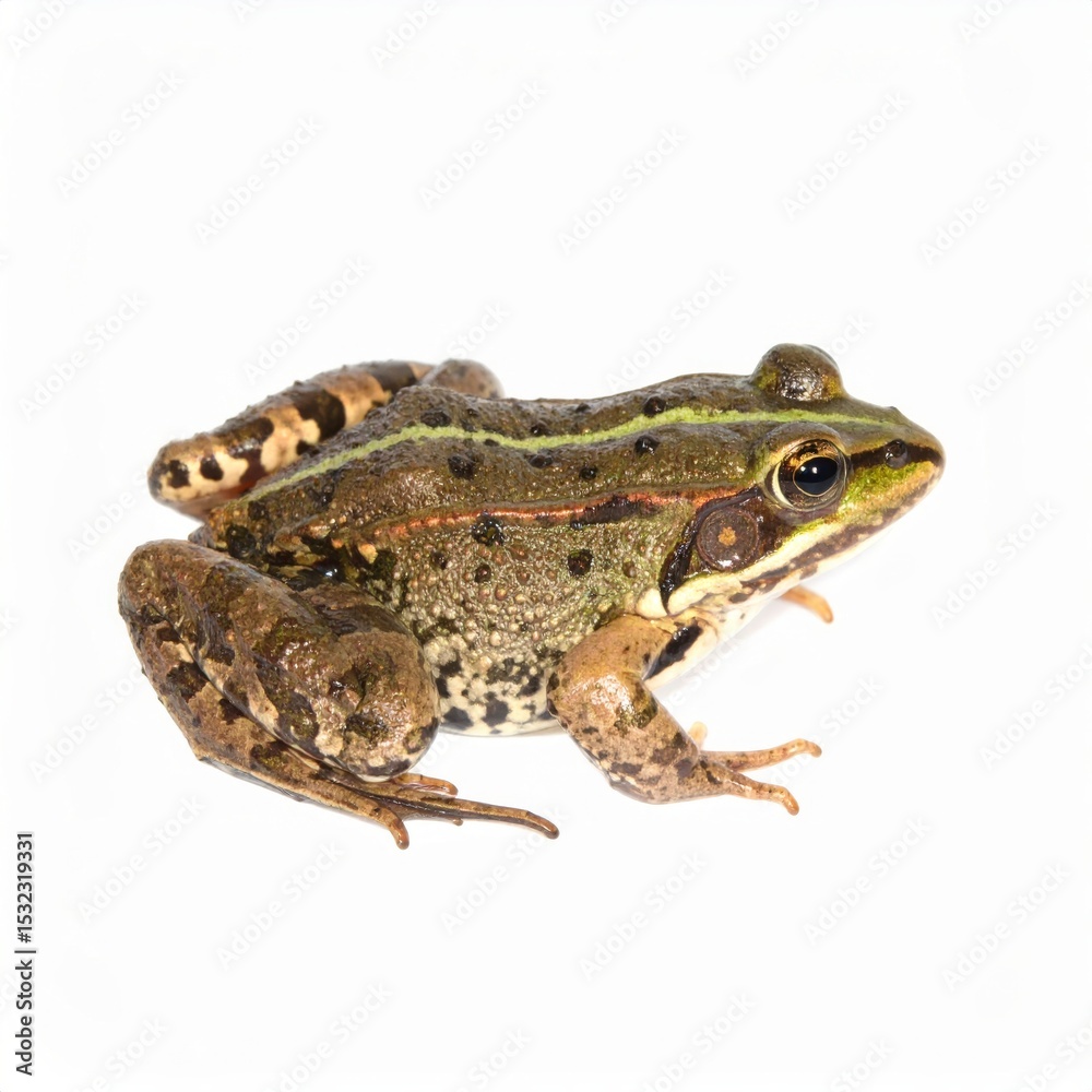 Fototapeta premium Frog over white background, no shadow