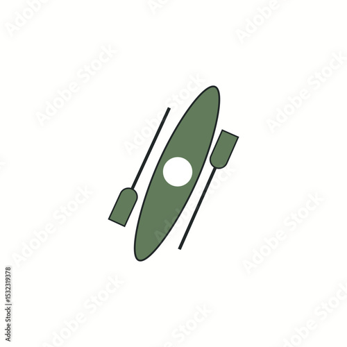 Kayak icon on white background Vector