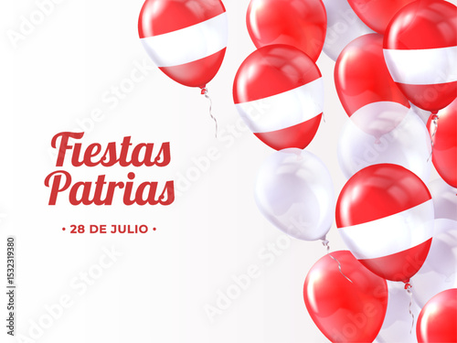 Peruvian Fiestas Patrias Realistic Background