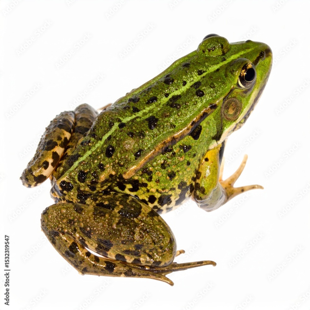 Fototapeta premium Frog over white background, no shadow