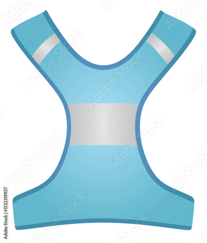 	
Running reflective vest. vector illustration	
