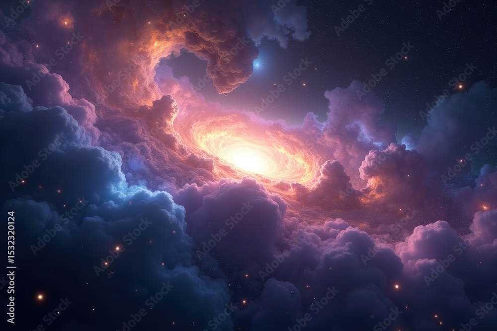 Cosmic Nebula Vibrant Galaxy in Deep Space Cosmic Nebula Vibrant Galaxy in Deep Space