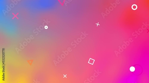 Abstract Memphis Style Motion Background 4K