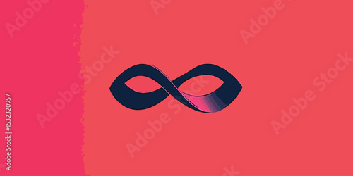 Infinity symbol, graphic design, on a vibrant gradient background