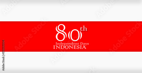 80th banner Independence day of indonesia,