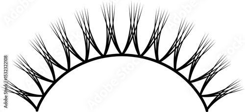 Beautiful Eyelash Extentions Illustration