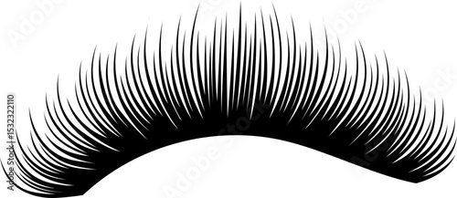 Beautiful Long Eyelash Extentions Illustration